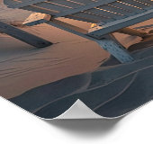 2アディロンドバックチェアのビーチヴィヴィヴィッドシンセット ポスター (角)