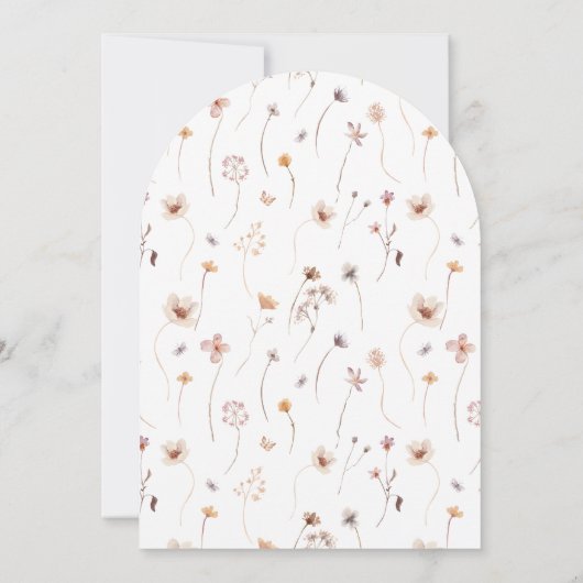 2アーチ用ティーフローラ誕生日招待状 招待状 (裏面)