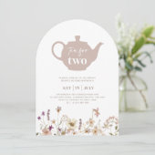 2アーチ用ティーフローラ誕生日招待状 招待状 (スタンド正面)