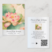 *~* 2アートロータス   写真 自然の花 QR AP67 名刺 (正面/裏面)
