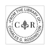 2イニシャルMongm（紋章の）フラ・ダ・リ#26図書名 ラバースタンプ (インプリント)