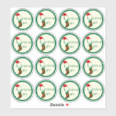 2インチおもしろいフェスティバルクリスマスジャム缶詰Jarラベル シール (シート)