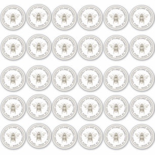 2インチのビニール製メイスンジャーヴィンテージビー蜂蜜ラベル シール