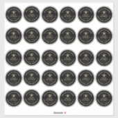 2インチのレギュラーメイスンジャーの蓋ビニールハニーブラック シール (シート)