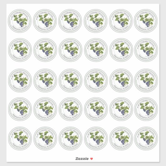 2インチのレギュラーメイソン瓶のふたビニールブルーベリーゼリー シール (シート)