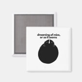 2インチスクエアマグネット「ネズミの夢」 マグネット (正面/裏面)