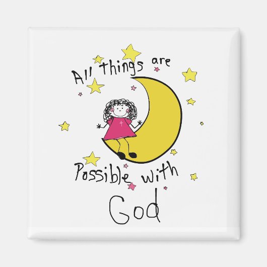 2インチスクエアマグネット(聖なる書物、 経典) マグネット (正面)