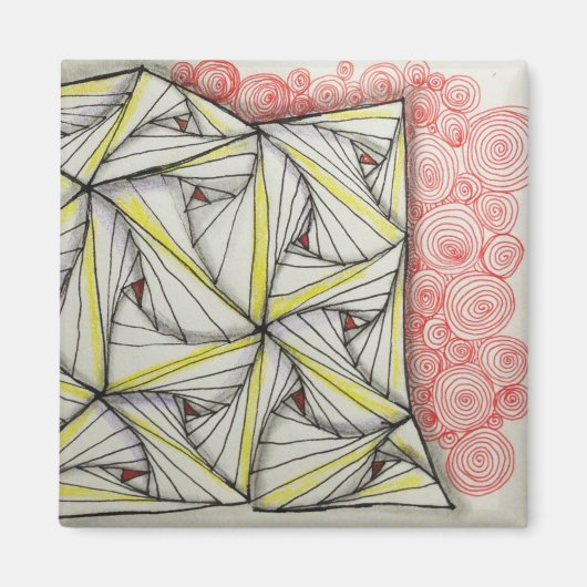 2インチマグネットとオリジナルアート マグネット (正面)