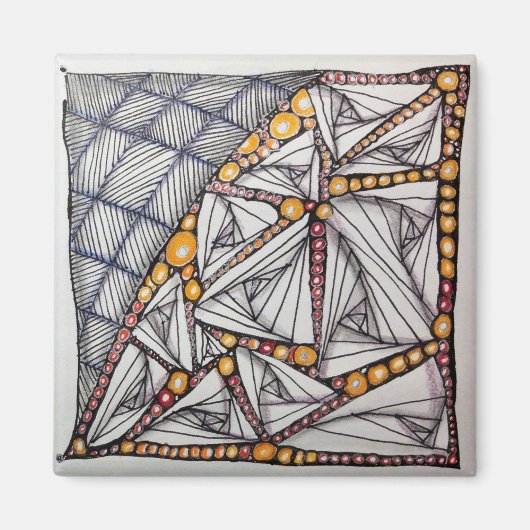 2インチマグネットとオリジナルアート マグネット (正面)