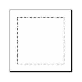 2インチ仕上げサイズキルトスクエア(1/4"継ぎ目あり) ラバースタンプ (インプリント)