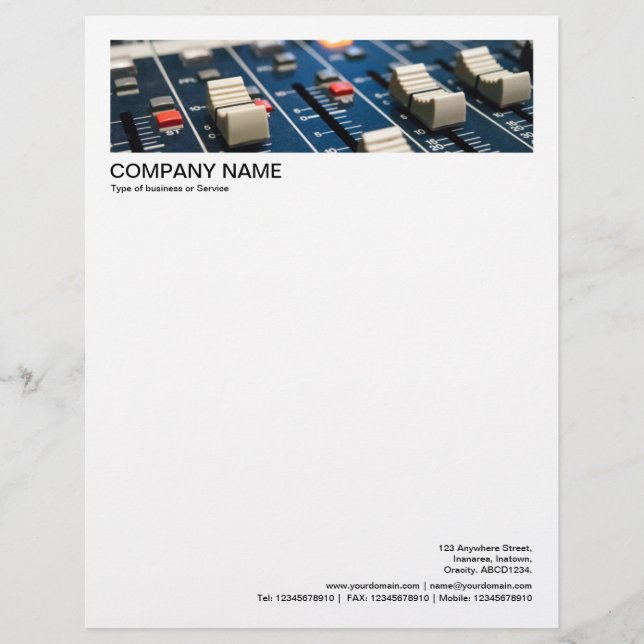2インチ見出し1/2インチ縁ど- Sound Faders レターヘッド (正面)
