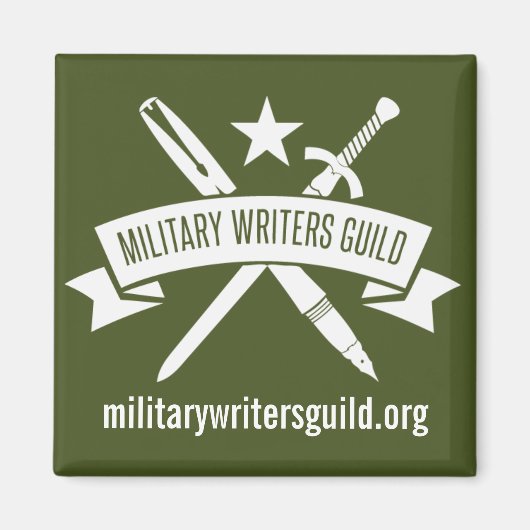 2インチ角磁石、オリーブ・ドラブ マグネット (正面)