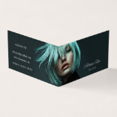 2インチ1ビジネスロイヤリティカード美容師 モダン 名刺 (外部)