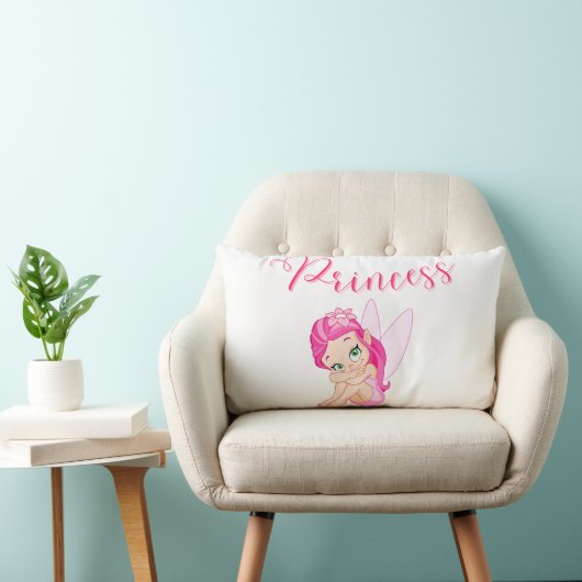 2インチ1ピンクプリンセス妖精の腰枕 ランバークッション (椅子)