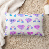 2インチ1レインボウ&エレファントヘッドランバーピロー ランバークッション (ブランケット)