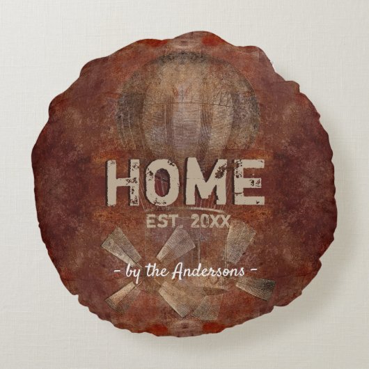2インチ1産業用ロフトスタイル錆カスタムスチームパンク ラウンドクッション (裏面)