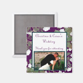 2インチ×2インチ 発表用 マグネット 孔雀/花の枝 PU (正面/裏面)