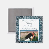 2インチ×2インチ 発表用 マグネット 深いモロッコの青 (正面/裏面)