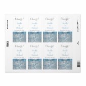 2インチx 3.75インチウィンターワンダーランド結婚のワインラベル ラベル (フルシート)