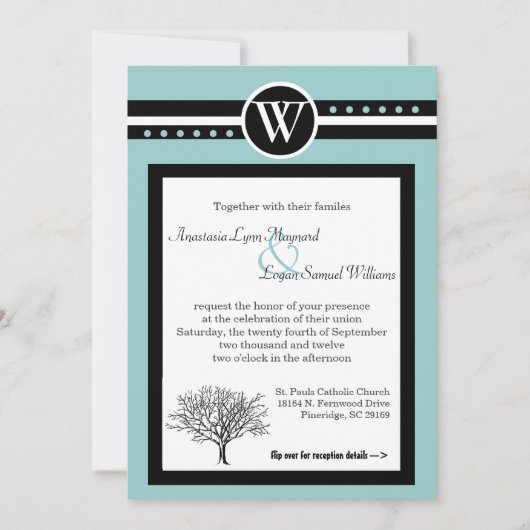 2インワンのセレ結婚モニー&披露宴招待状 招待状 (正面)