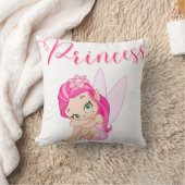 2イン1ピンクプリンセス妖精装飾用クッション クッション (ブランケット)