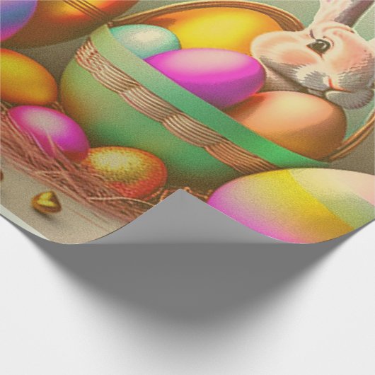 2イースターバニーとゴールデンエッグコレクション ラッピングペーパー (角)