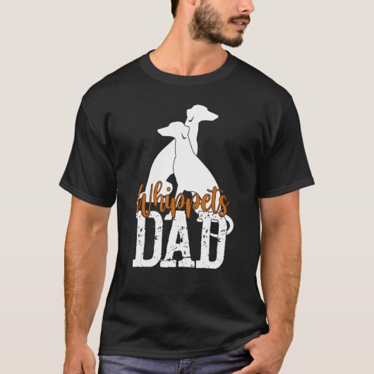 2ウィペットグレイハウンド愛犬家 Tシャツ (正面)