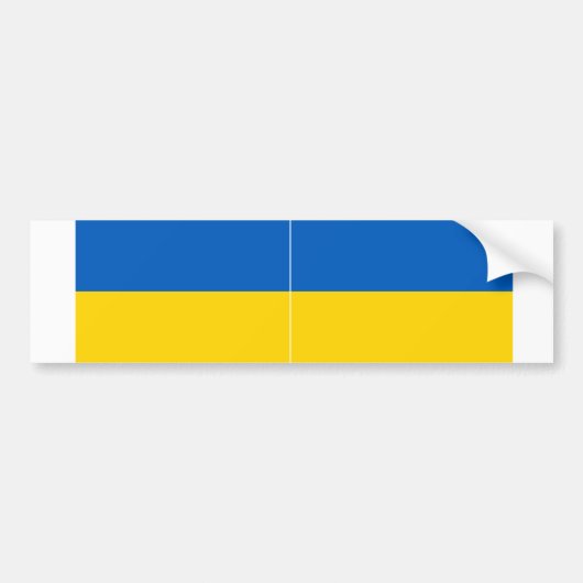 2ウクライナの国旗 バンパーステッカー (正面)
