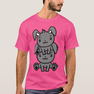 2ウサギ友情クルーのカップルが各Fに座る Tシャツ
