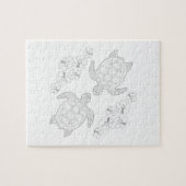 2ウミガメ大人の着色パズル ジグソーパズル (横)