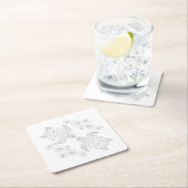 2ウミガメ大人の着色紙コースター スクエアペーパーコースター (インサイチュ)