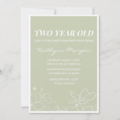 2エレガント回目の誕生日招待状モダンフローラ 招待状 (正面)