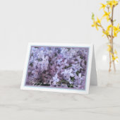 2エレガント年結婚記念紫薄紫 カード (黄色い花)
