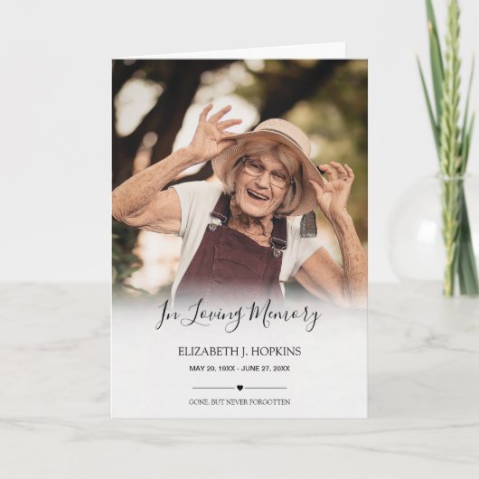 2エレガント枚の写真を愛する思い出葬プログラム プログラム (正面)