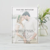 2エレガント枚の写真詳細結婚の招待 招待状 (スタンド正面)