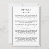 2エレガント枚の写真詳細結婚の招待 招待状 (裏面)