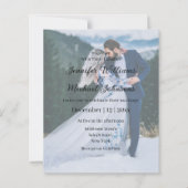 2エレガント枚の写真qrコードrsvp結婚式招待状 (正面)