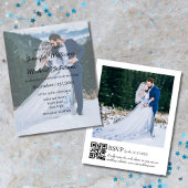 2エレガント枚の写真qrコードrsvp結婚式招待状