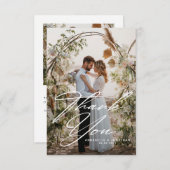 2エレガント枚の写結婚真 サンキューカード (正面/裏面)