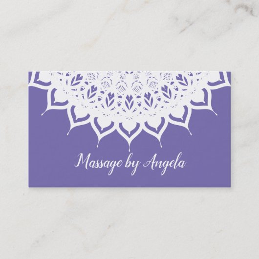 2エレガント枚の名刺をZenマッサージ 名刺 (正面)