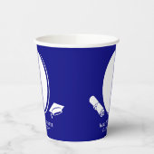 2エレガント – 写真卒業証書キャップNavy Blue 紙コップ (左)