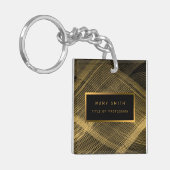 2エレガント in1ラグジュアリー金ゴールドブラックビジネスカードと キーホルダー (正面左)