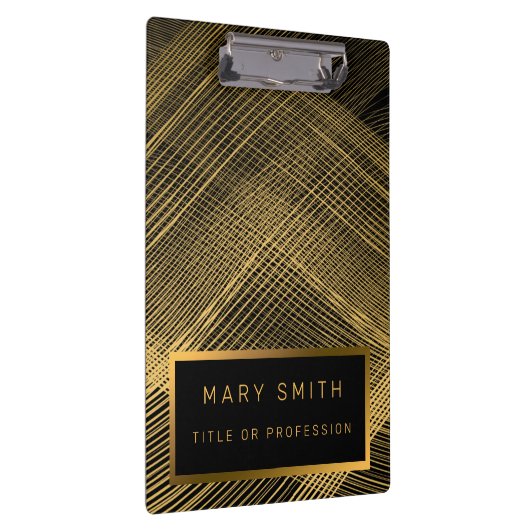 2エレガント in1ラグジュアリー金ゴールドブラックビジネスカードと クリップボード (右)