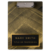 2エレガント in1ラグジュアリー金ゴールドブラックビジネスカードと クリップボード (正面)