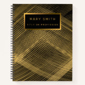 2エレガント in1ラグジュアリー金ゴールドブラックビジネスカードと ノートブック (正面)