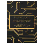 2エレガントin1ラグジュアリープロフェッショナル名刺 クリップボード (裏面)