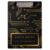 2エレガントin1ラグジュアリープロフェッショナル名刺 クリップボード (正面)