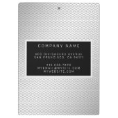 2エレガントin1ラグジュアリーSilver Metal名刺&名刺 クリップボード (裏面)