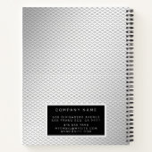 2エレガントin1ラグジュアリーSilver Metal名刺&名刺 ノートブック (裏面)