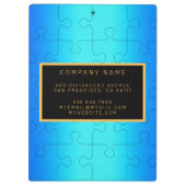 2エレガントu1ブルーメ王室のタルの名刺と名刺 クリップボード (裏面)